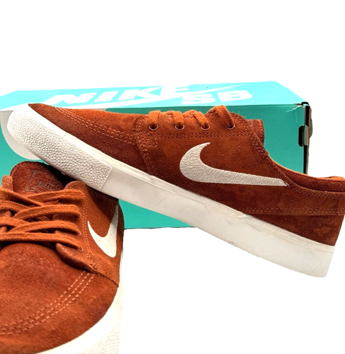 Nike Zoom Stefan Janoski SB Sneaker Dark Russet Orange Mens 7.5 Sueded Shoes - Picture 12 of 17