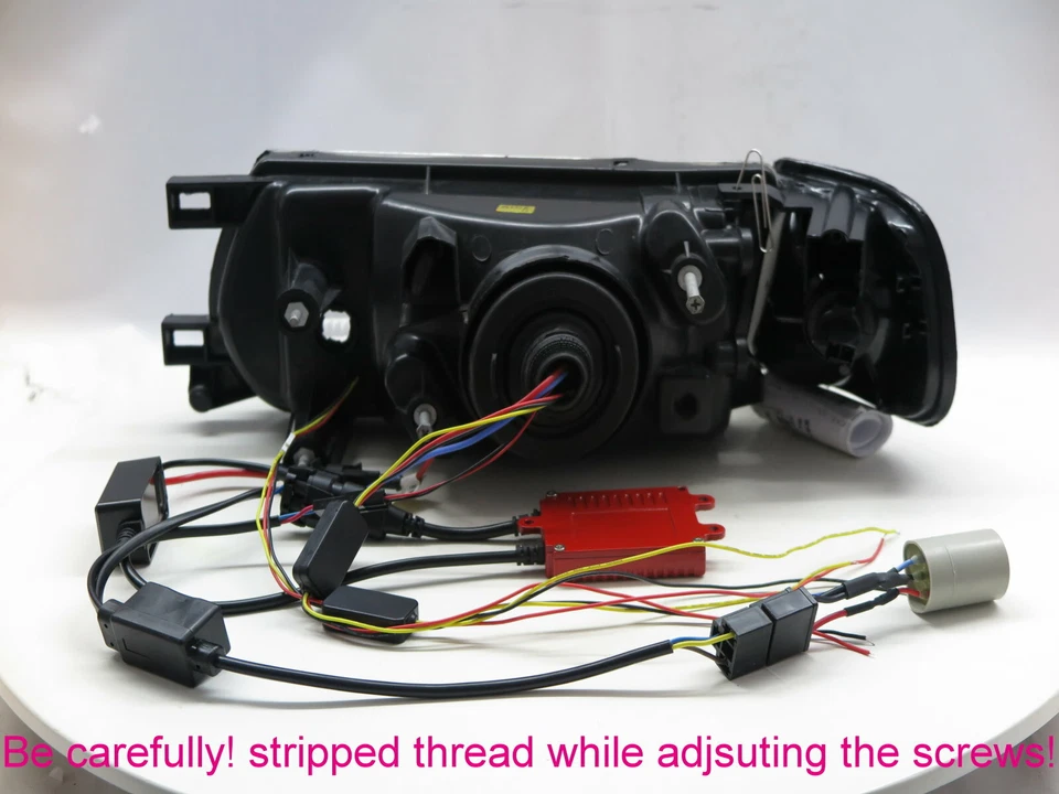 Tsuru V16 B13 MK3 95-17 棉光环投影仪前灯铬合金美国适用于尼桑 LHD — 第 3/4 张图片