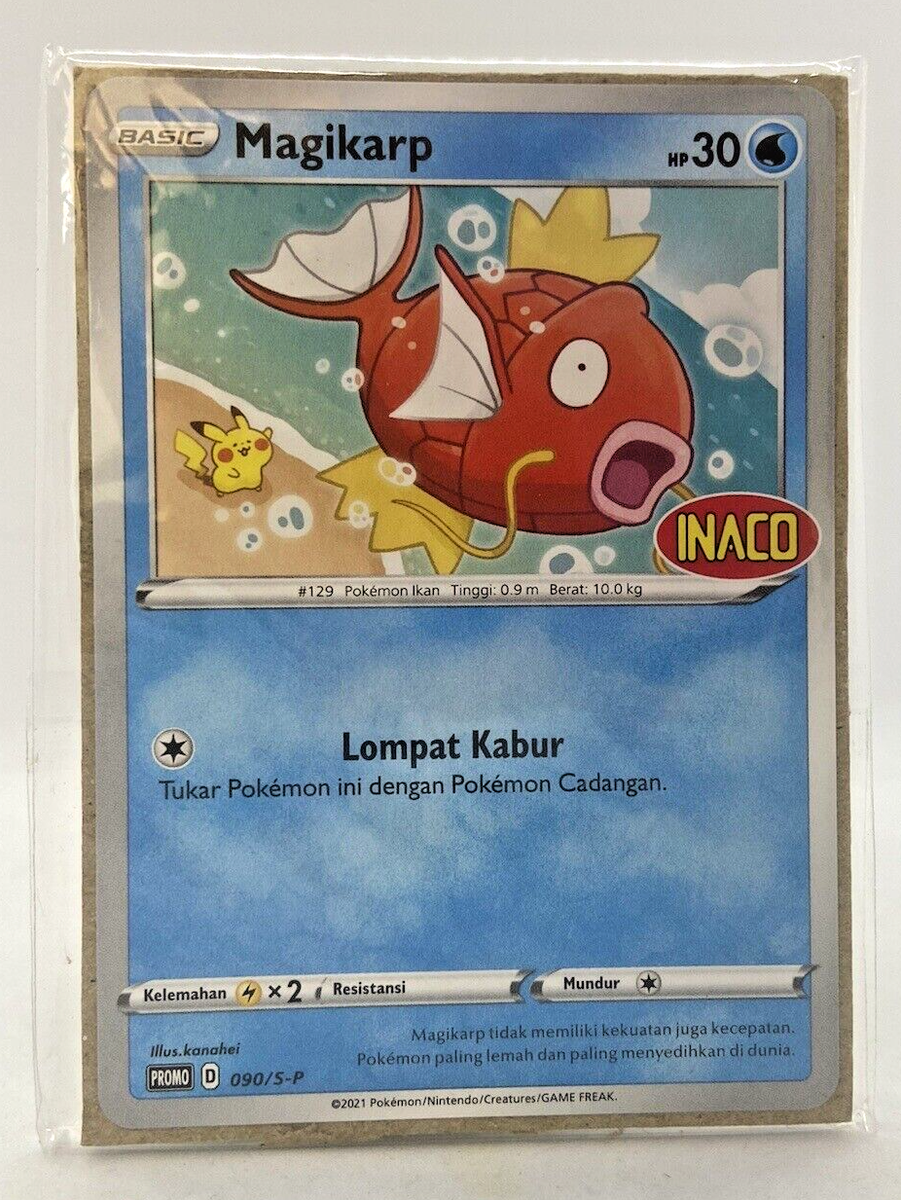 Special Pokemon TCG Indonesia Promo Stamp INACO Magikarp 090/S-P