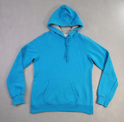 Champion Eco Hoodie Unisex Medium Aqua Blue Long Sleeve Fleece Inner Pouch  Pkt