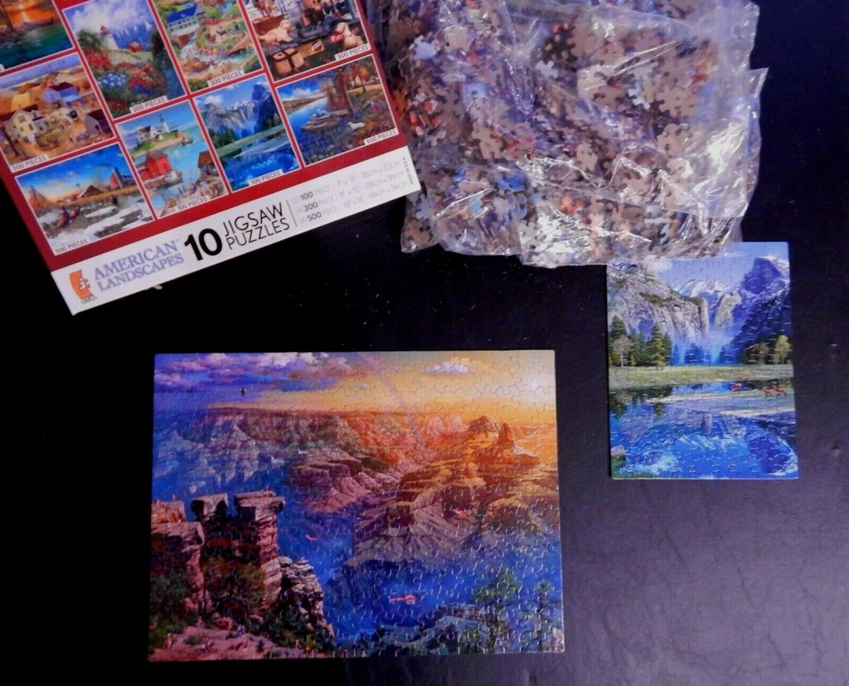 American Landscapes 10 Jigsaw Puzzles, Ceaco. 2 Completed 8 Unopened - Image 3 of 3