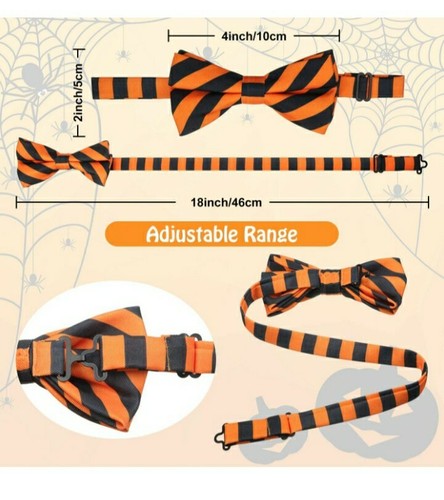 Halloween Costume Accessories Cosplay suspenders striped knee socks bow tie NEW - Picture 8 of 10