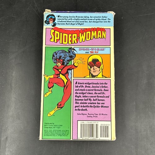 Vintage 90s Spider Woman and the Fly VHS Tape 1991 Marvel Animated Cartoon Movie - Bild 6 von 8