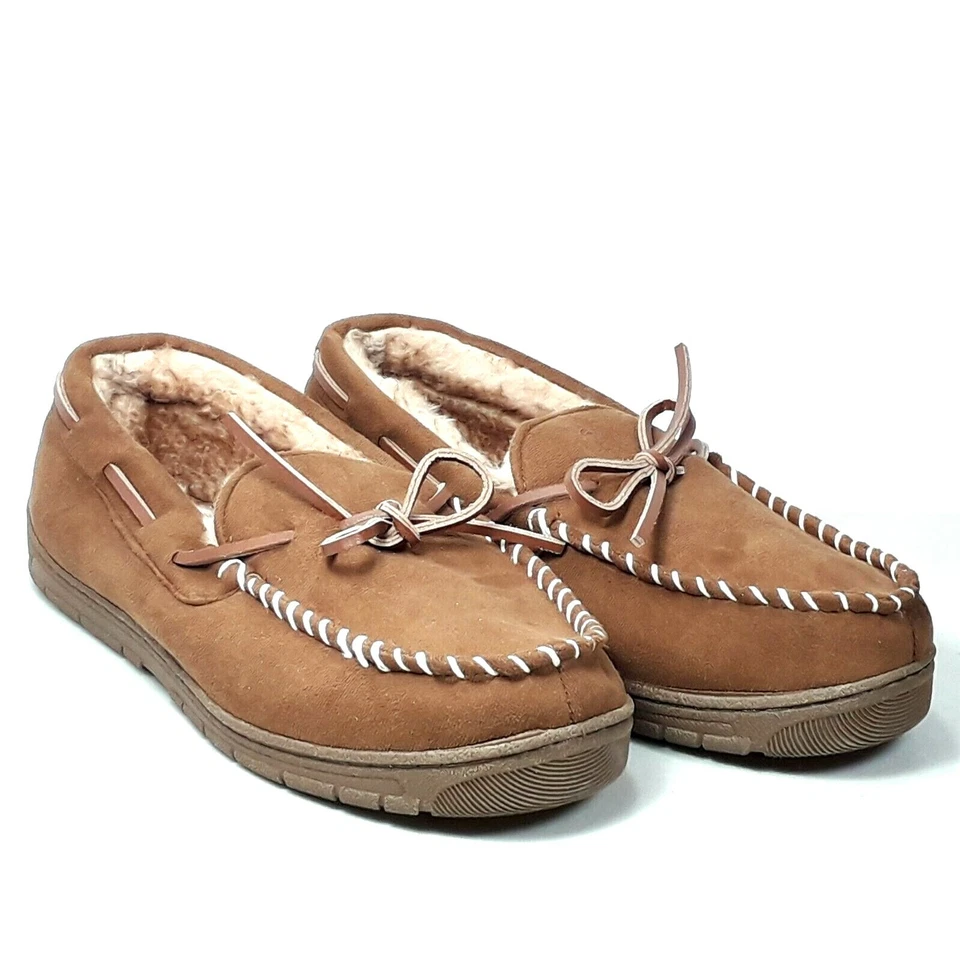 Zapatilla Saks Fifth Avenue Hombre Marrón Estilo Barco Terciopelo Piel Sintética Forrada L (10-11) Foto 2 de 4