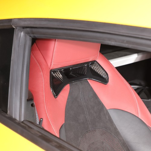 ABS Fiber Car Seat Back Neck Rest Trim Decorate Cover Kit For GR Supra 19-2022 - Bild 7 von 9