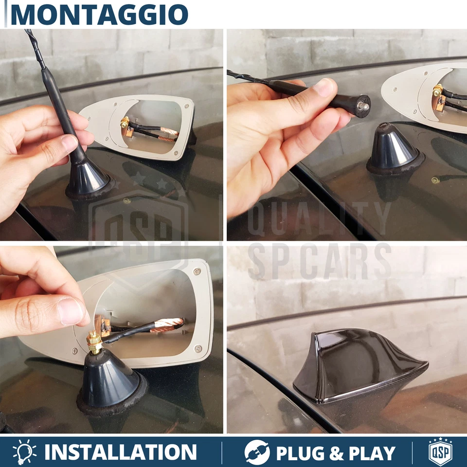 ANTENNA PINNA SQUALO PER Range Rover 3-4/Sport 1 VERA Ricezione RADIO AM-FM-DAB - Immagine 4 di 4