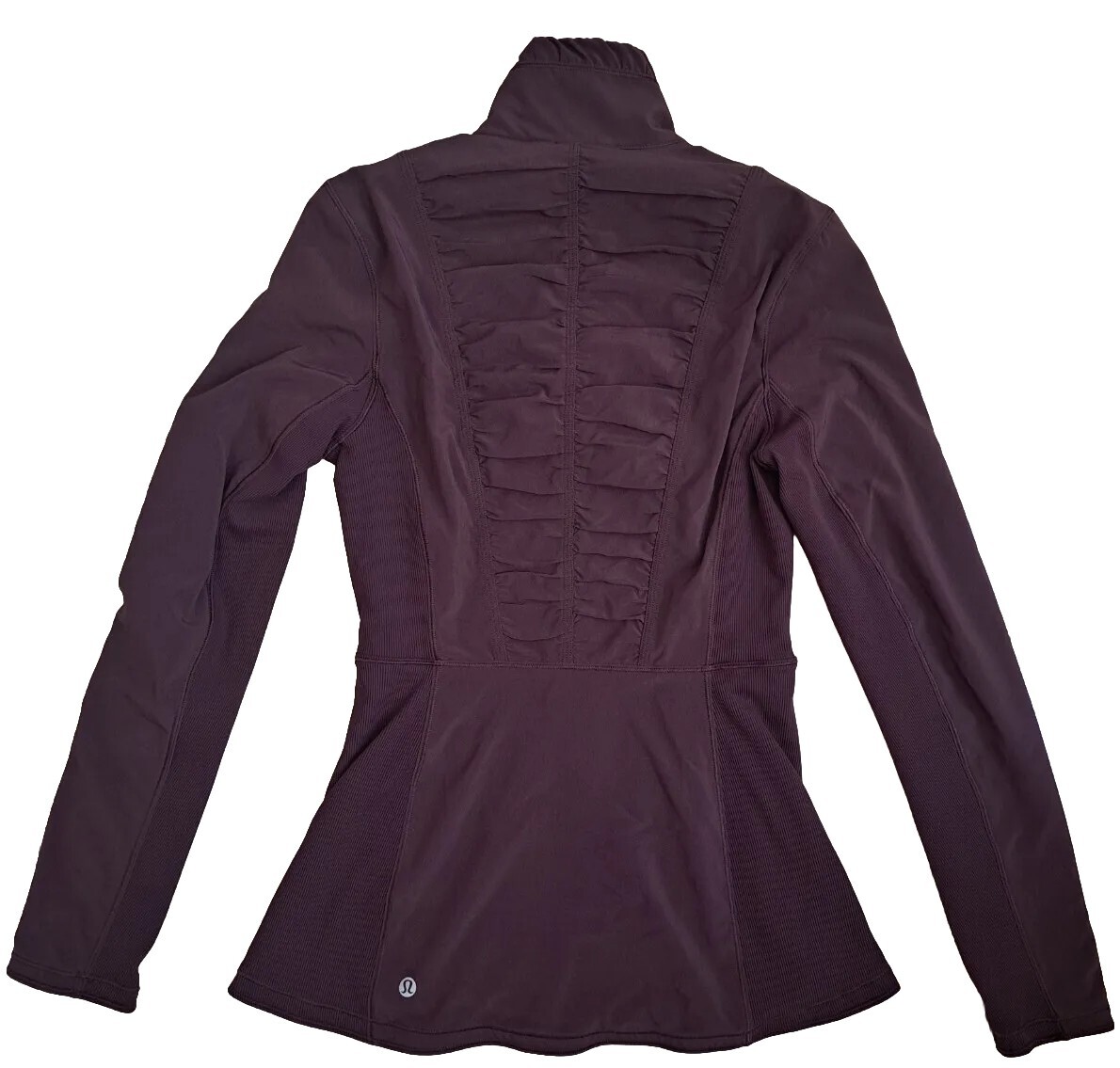美品　ルルレモン　ソフトジャケット　マーブル　サイズ4 WOMEN'S SIZE 4 LULULEMON ROUND TRIP JACKET DARK PURPLE PLUM
