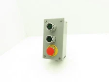 SCE-3PBXI Pushbutton Control Station Enclosure Green E-Stop 3-Button Box