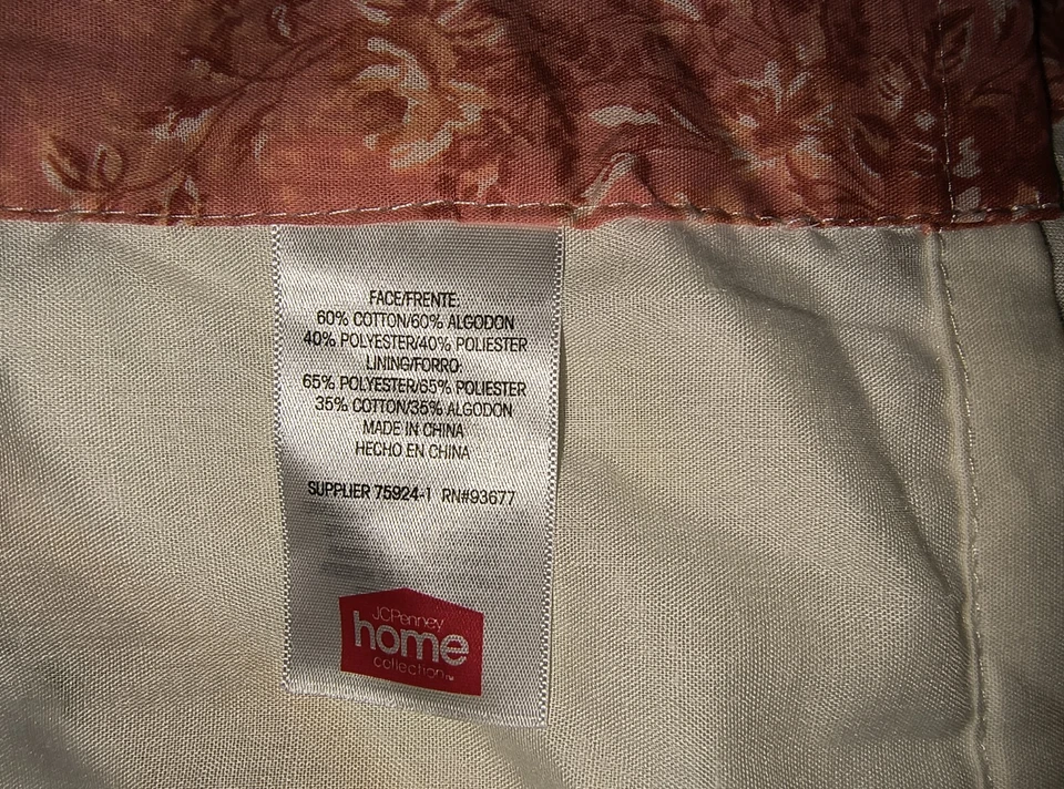 Cenefa de retazos J.C. Penny Home Collection con forro Foto 3 de 4