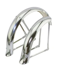 Original F&R Lowrider 16" Bike Flared Adjustable Bicycle Chrome Fender Set.