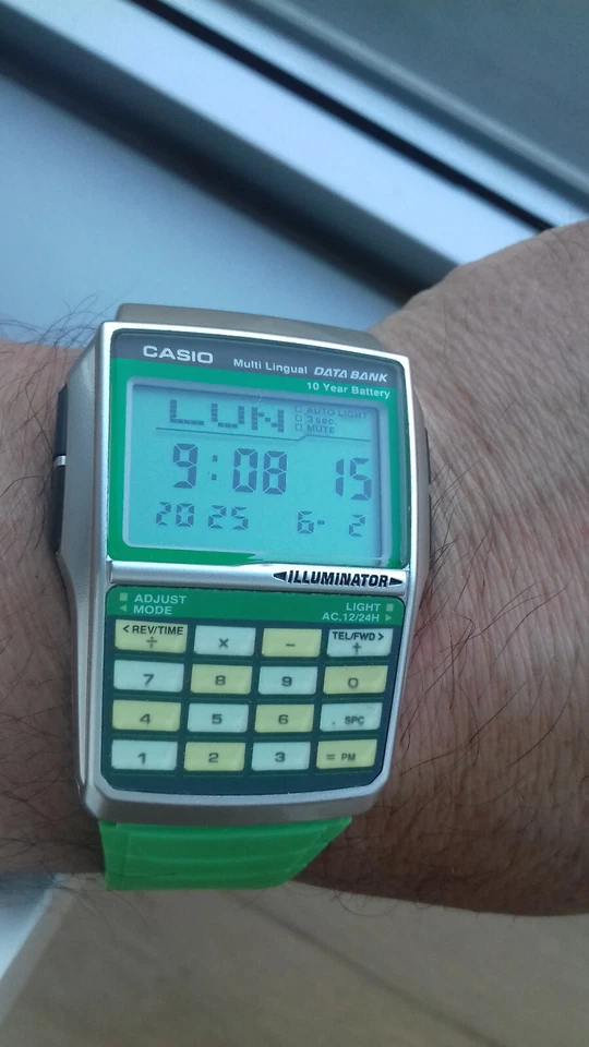 Casio DBC-32C-3BEF DATA BANK MODULE 2888 VINTAGE COLLECTION NOS WATCH UHR FOND.3 - Imagen 3 de 4