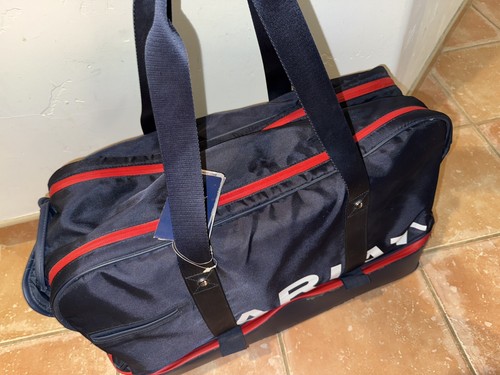 NEW! ARIAT Grip Heavy Duty Duffle Tote Bag Navy / Red, MSRP $229.95, NOTE: FLAW - Picture 5 of 24