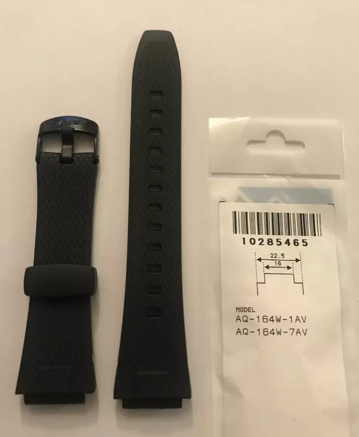 Casio Original Band AQ 164W 1 AQ 164W 7 Black Strap AQ 164 AQ164