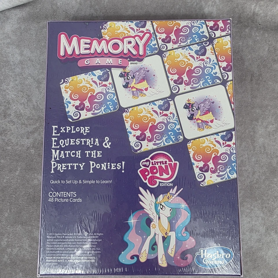 Memory Card Game My Little Pony Edition 48 cards 2013 New Sealed Fast Ship - Image 2 of 2