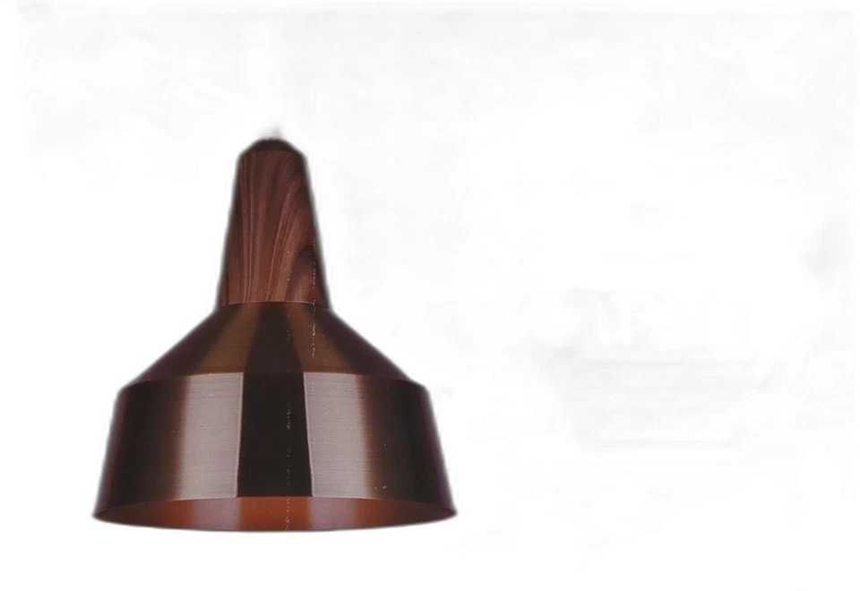 Colgante Thor 1 Luz, Oro E Imitación Madera, Cordón Tela Blanca Ajustable, 60w E26 Foto 4 de 4