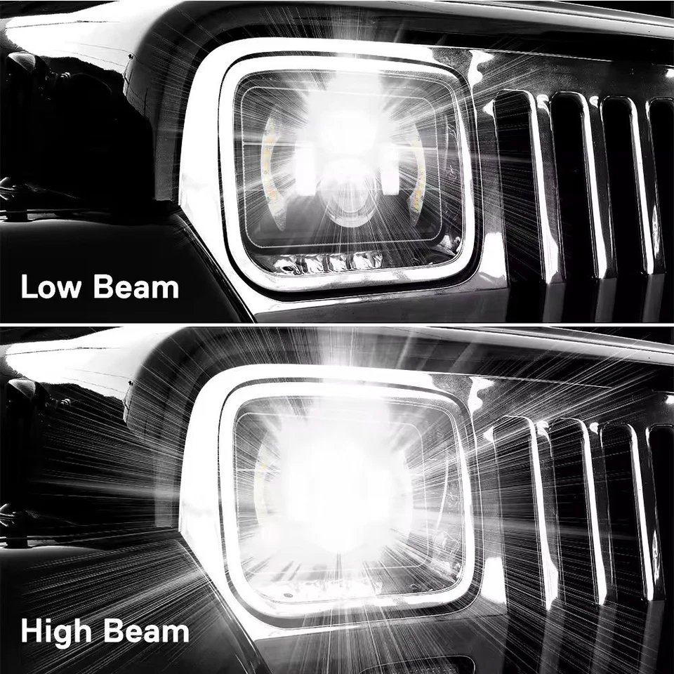 Par de faros LED sellados de 4x6 pulgadas señal de giro DRL para Mitsubishi 3000GT 1992 Foto 3 de 4