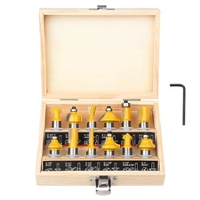 Router Bits Set 1/2 Inch Shank - BAIDETS 12 Pieces 12 Pcs, 1/2" 