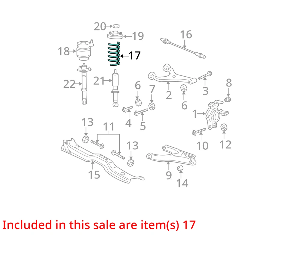 Muelle helicoidal trasero para pasajeros Ford Expedition 2003-2006 - OEM CFBA6 Foto 2 de 3