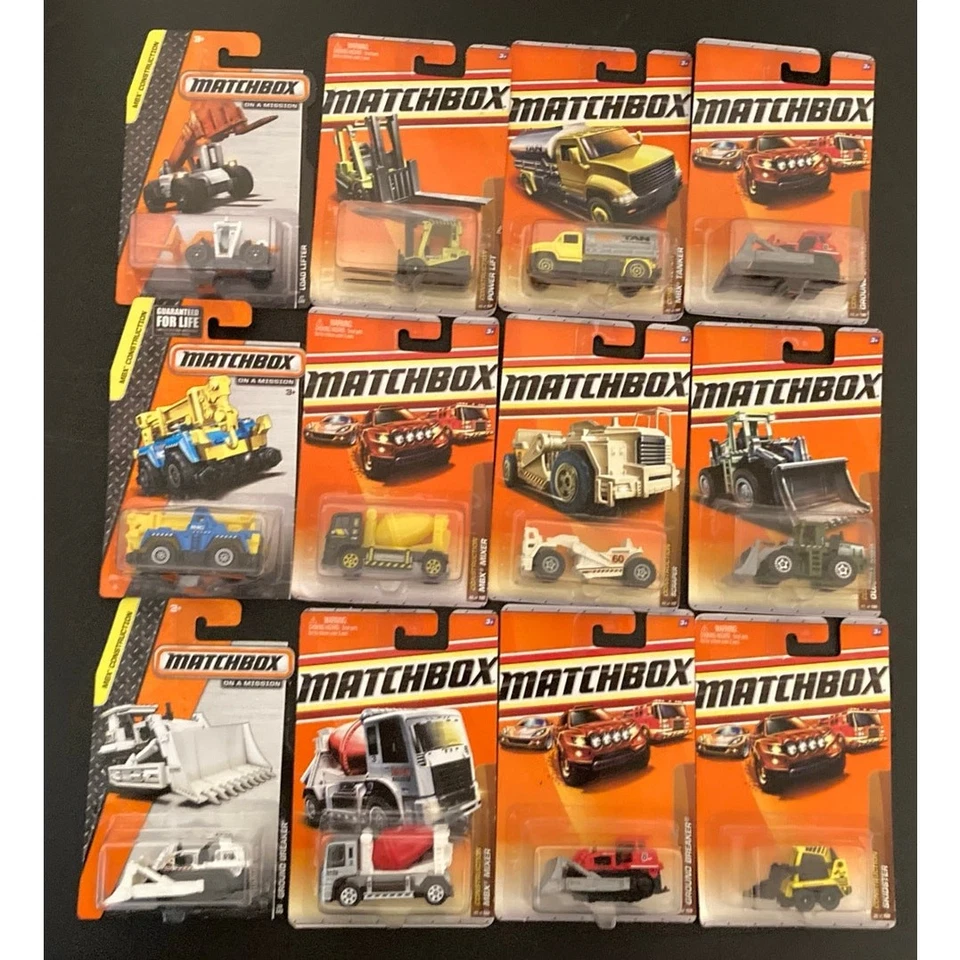 Matchbox Vehículos de Construcción Camiones Diecast Lote (12) Nuevo En Cartón Foto 2 de 4
