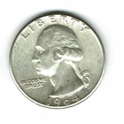 1964 Washington Quarter, 90% Silver