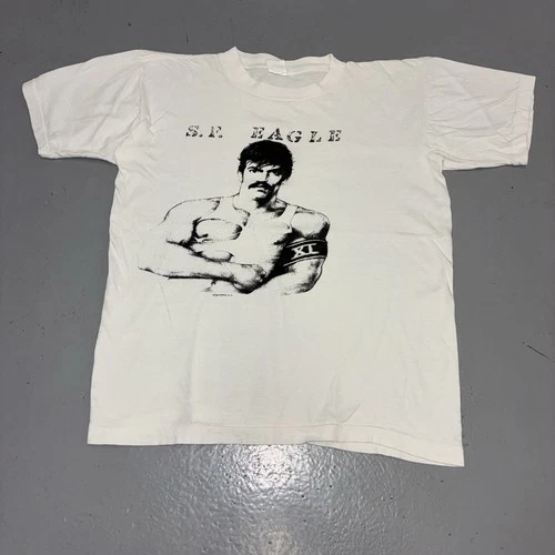 80s SF Eagle T Shirt Medium LGBTQ Gay Interest Night 1980s vintage concert t-shirt, vintage, size M, single stitch, B+ condition