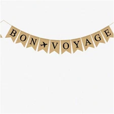 Wanderlust Farewell Flight Banner - Nautical Retirement, Adventure Travel, Cruis