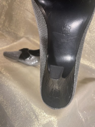 Women’s New  Stiletto Size 12 Pumps Silver W Velvet Bow Party, $50.00 - Bild 17 von 23