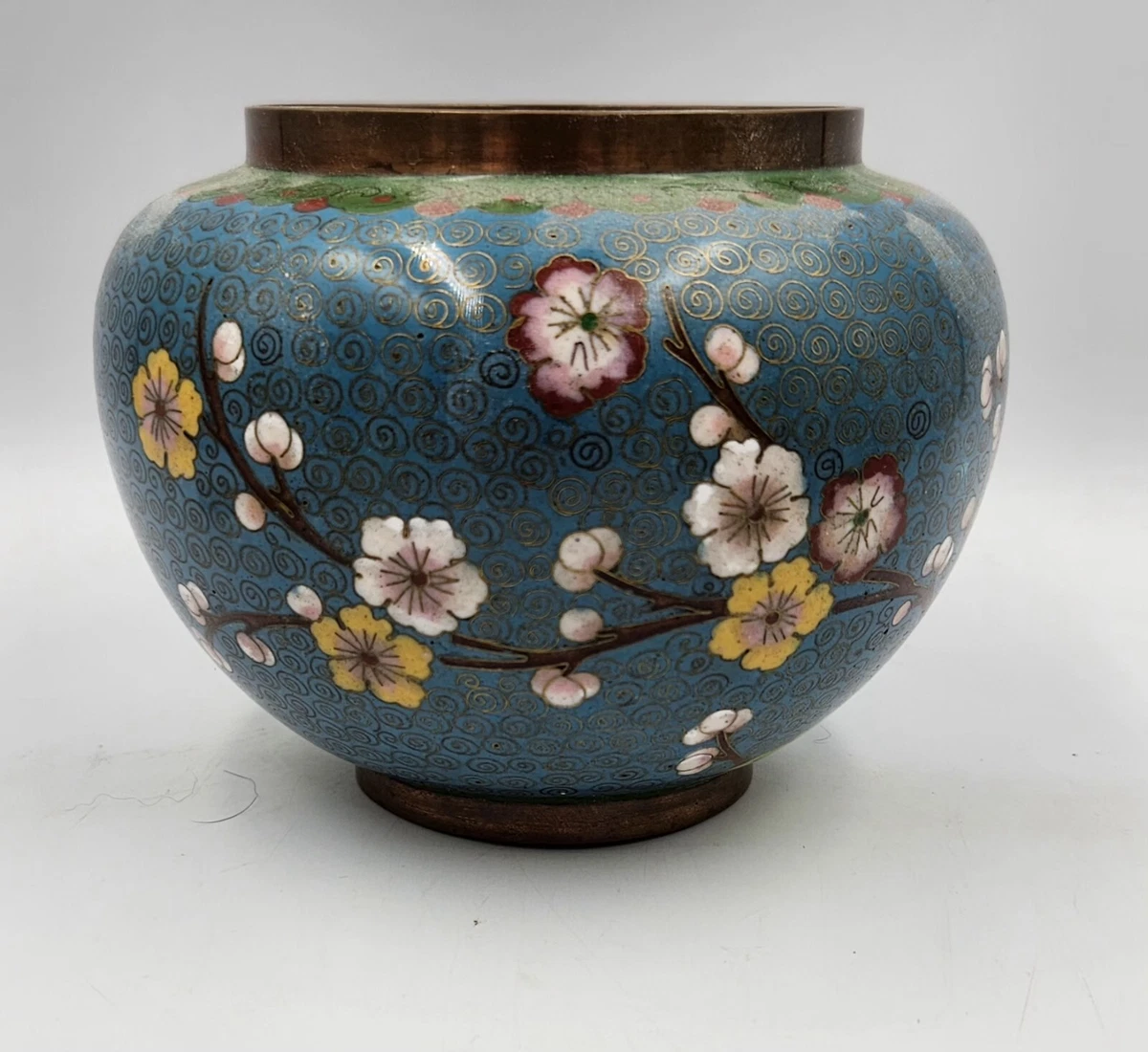 古董原始景泰蓝古董中国盆| eBay
