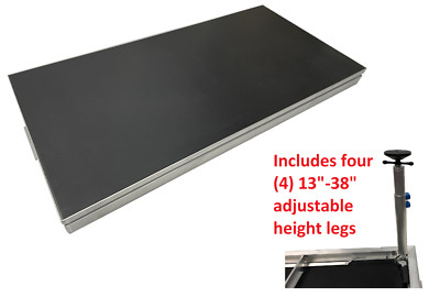 Cedarslink Professional Portable  2FTX4FT Riser Stage Kit System 23''-38'' Height