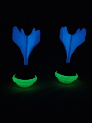 2pc Sharper Image Merch Source GLOW IN THE Dark Lawn Darts Outdoor Game