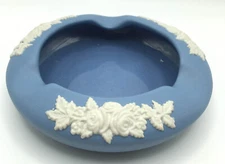 ECanada Art Pottery Blue Jasperware Vintage Ashtray 1926-1952