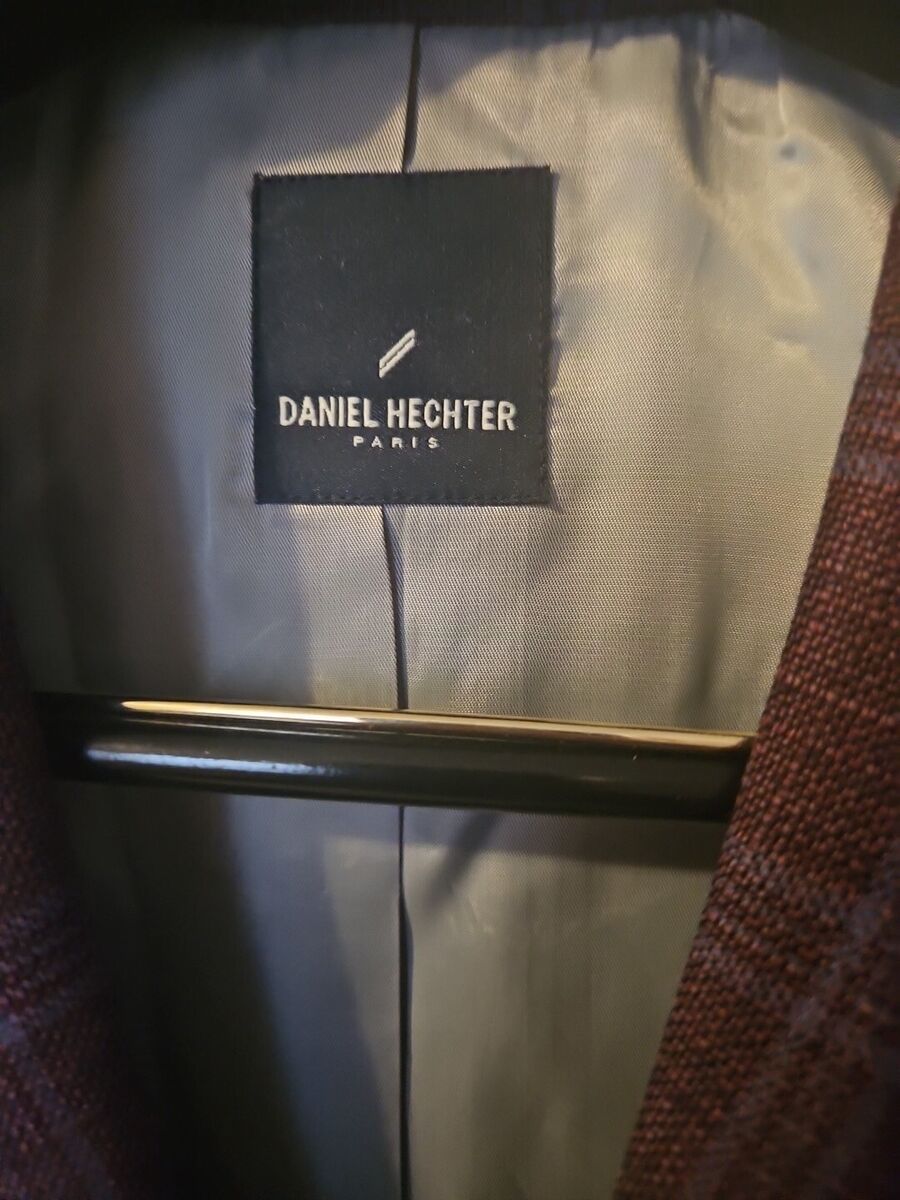 NWOT Daniel Hechter Blue Purple Plaid Wool Stretch Blazer NWOT Daniel Hechter Blue Purple Plaid Wool Stretch Blazer