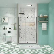 ACE DECOR 38-42" W x 71" H Pivot Swing Glass Shower Door, 1/4"(6mm) Clear Glass