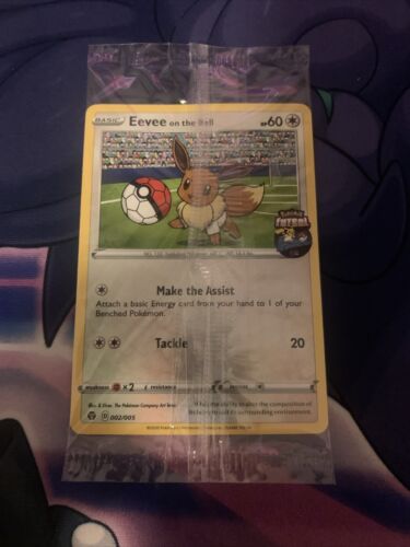 Eevee On The Ball 002/005 UK Futsal Promo Soccer Pokemon NEW SEALED US Seller - 第 1/2 張圖片