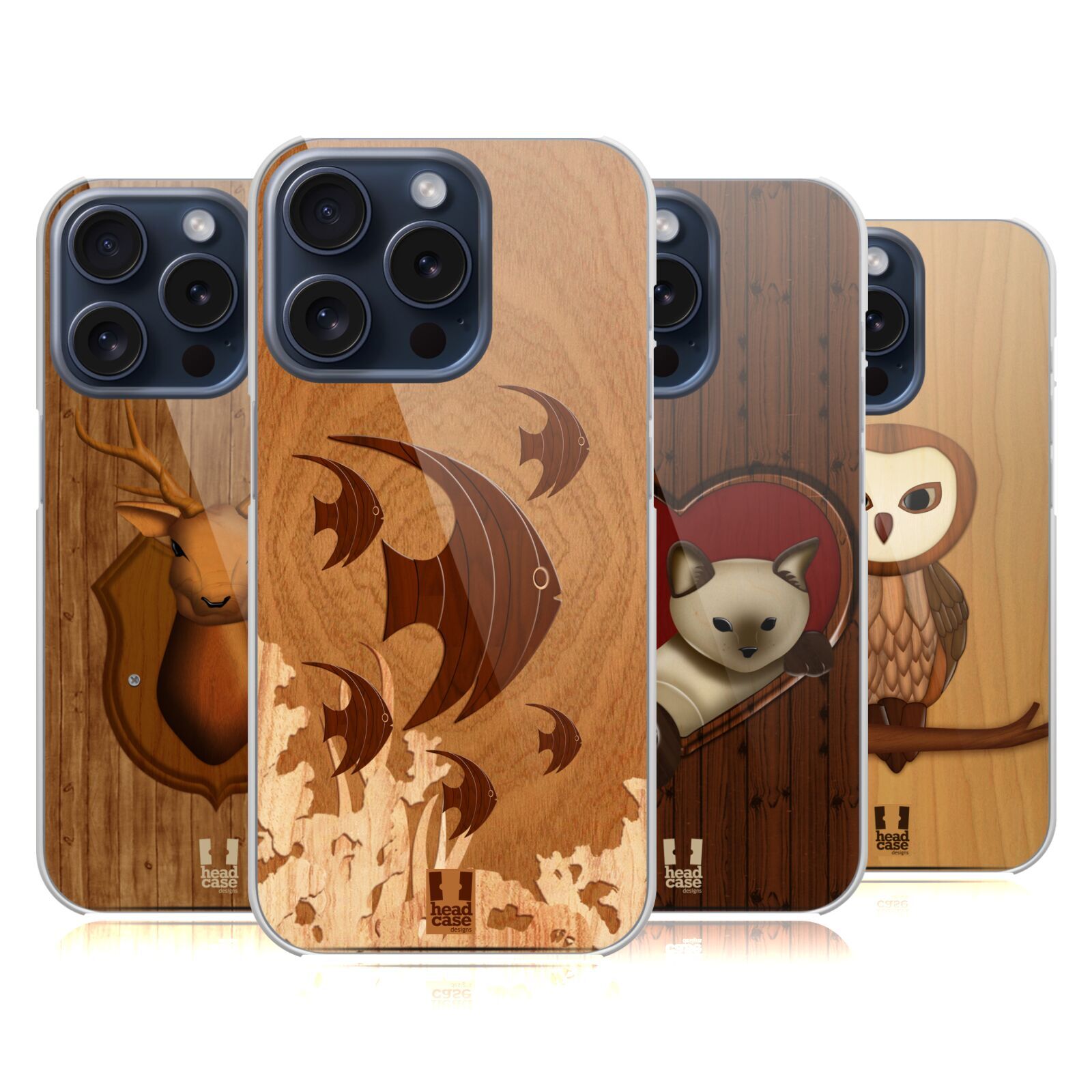 HEAD CASE DESIGNS WOOD CRAFT HARD BACK CASE FOR APPLE iPHONE PHONES