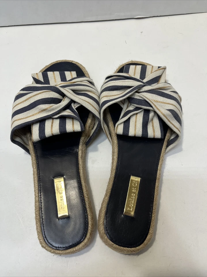 Sandalia LOUISE ET CIE Mujer Camille Espandrille Lazo Deslizable Natural/Azul Luna 8.5M Foto 4 de 4