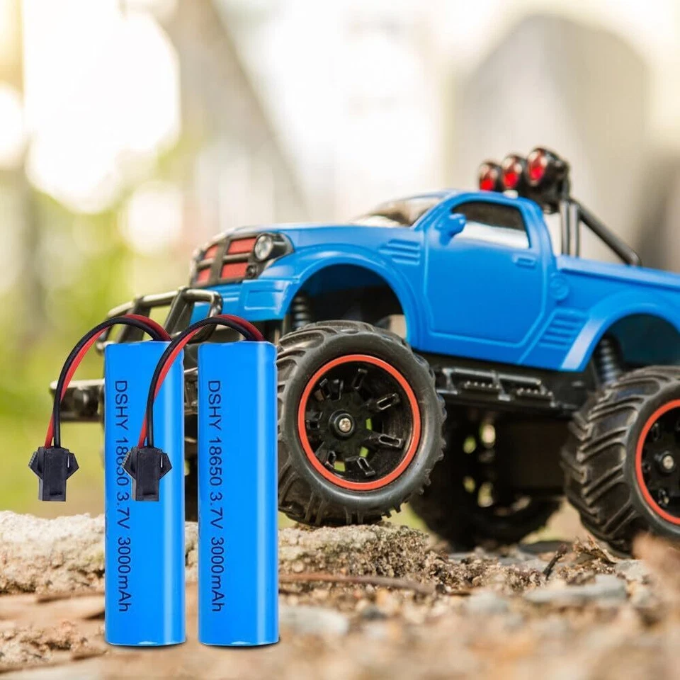 YUNIQUE GREEN-CLEAN-POWER 2er Set 3.7V 3000mAh Li-Ion Akku für RC Autos | SM-2P, DE45 DE42 Offroad