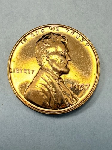* 1957 GEM PROOF LINCOLN CENT  (UPGRADE THAT SPOT IN YOUR SET)  PRICED TO SELL *