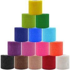15 Pack Self Adhesive Bandage Wrap 2 Inch x 5 Yards Self-Adherent Elastic Coh...