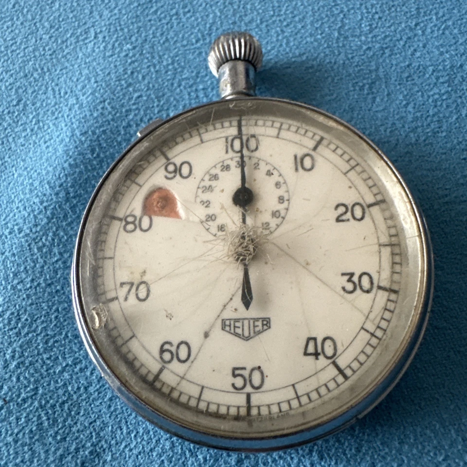 Tag Heuer Analog Mechanical (Manual) Men Stopwatch Pocket Watch Junk Men Pocketw - Image 1 of 4