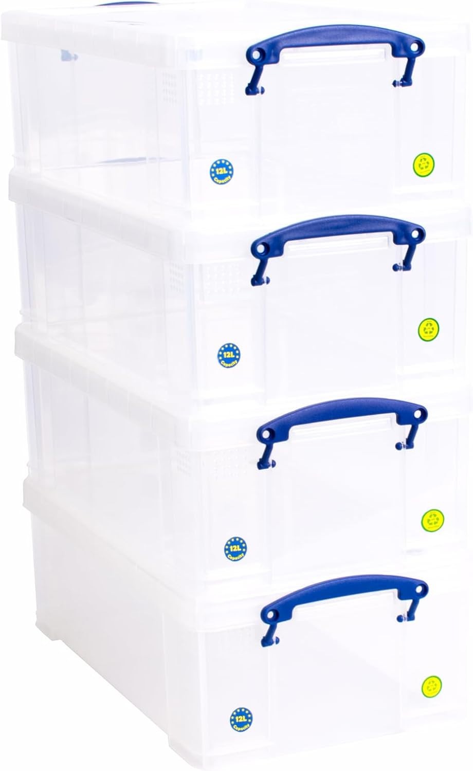 Really Useful Boxes 4 x 12 litre clear