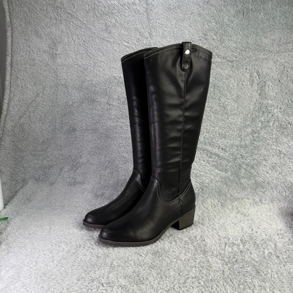 Botas SOUL by Naturalizer Zoya para mujer 8,5 anchas negras hasta la rodilla Foto 2 de 4