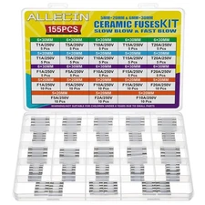 21 Values 250V Fast Slow Blow Ceramic Fuses Assortment Kit 5X20MM F 1A 2A 5A ...
