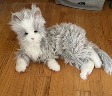 Ageless Innovation Joy For All Companion Pets Silver Grey White Tabby Cat Works!