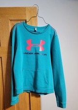 Under Armour Womens Crew Neck Sweatshirt With Front Pocket Size Large