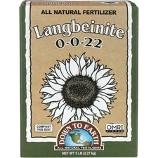 Down To Earth Organic Langbeinite 0-0-22 All-Natural Fertilizer Mix, 5 lbs
