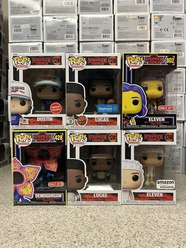 Funko Pop Stranger Things Set Of 6 Dustin Lucas Eleven Demogorgan Mint 🔥 🔥