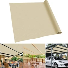 6ft Sun Shade Cloth Fabric Roll for Pergola Cover Canopy Shade Sail Beige