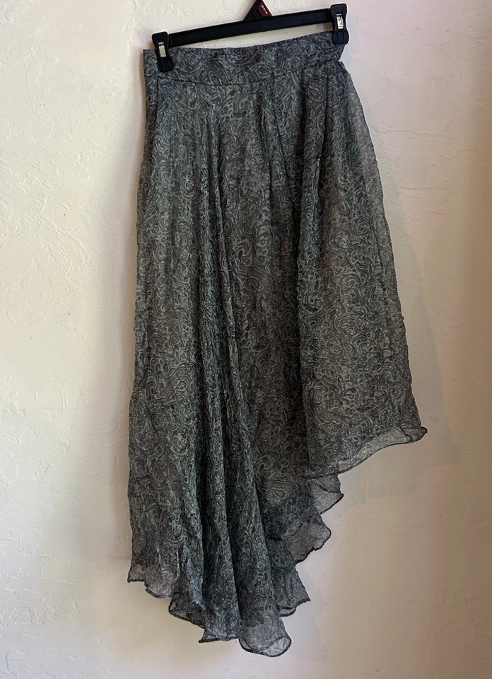 Falda midi de seda Brunello Cucinelli 2 asimétrica Italia diseñador de hadas lujo Foto 2 de 4