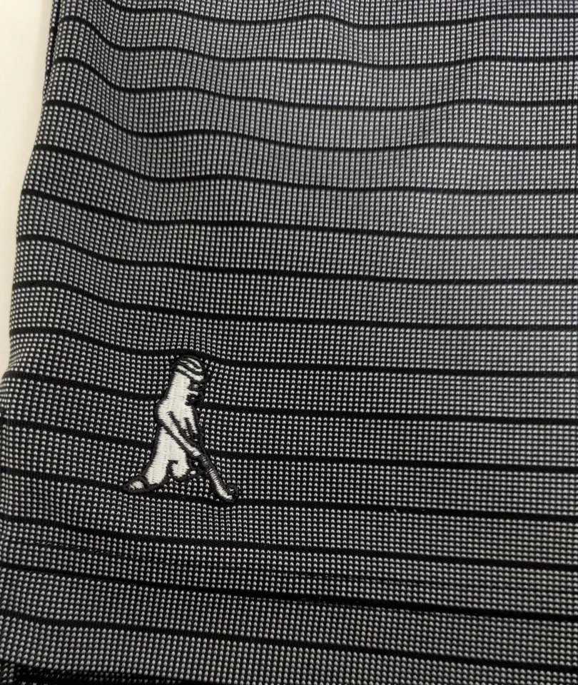 Camisa Polo PING Para Hombre Extra Grande Negra Gris Rayas Golf Rendimiento Comodidad Foto 3 de 4